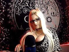 bbw mistress teases foot and stocking rubs on webcam voyeur style