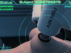 3D animated blonde teen gets dominated by an AI robot in a hentai-like scene