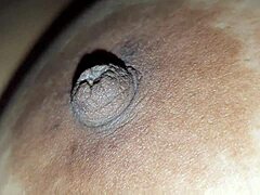 Can you believe I’m squeezing my step’s nipples while she moans? Wow!