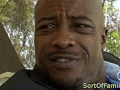 Ginger stepteen contrasts with older black cock