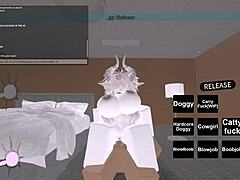 Yo, check this wild Roblox whore riding big black cock like a pro!