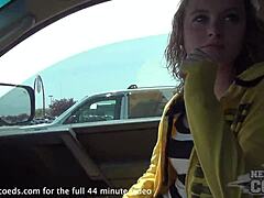 Hot 18yo Heather gets daringly naughty in public Cedar Rapids streets.