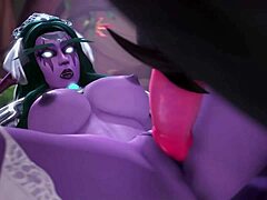 this 3d porn features tyrande jaina alexstrasza and the elves with music