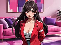 joi starts as the gay friend at a party. he resists cumming to join ladyboy games with shemale friends in holiday anime fun.