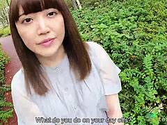 Nagisa Katagiri Smiles Sweetly While Stripping for Her First On-Screen Hardcore Session with Shaved Japanese Pussy and Creampie Finish.