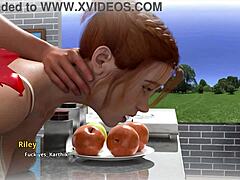 Karthik dreams of fucking Riley with blowjob and footjob at college.