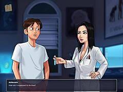 Hey, wanna play a naughty game with your hot brunette teacher?