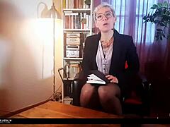 your banker slut jerks off to anal fantasies in roleplay