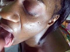 Fernanda chocolatte gets bukakke on face!