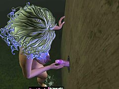 Glory Hole in Cartoon Anime Style