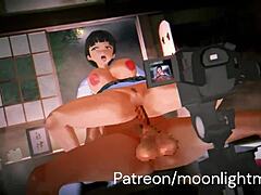 Big tits bouncing while being fucked in different positions in anime compilation