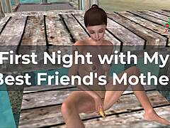 Wow! Cute Girl Masturbates On Beach With Fingers And Banana In 3D Cartoon!