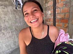 Neighbor Agrees to Blowjob and Sex While Washing Clothes