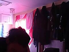 that canadian slut gives a deepthroat blowjob, swallowing a huge load of cum