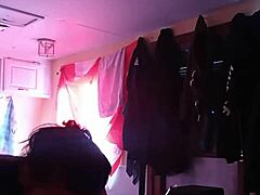 that canadian slut gives a deepthroat blowjob, swallowing a huge load of cum