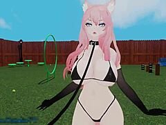 catgirl undergoes training by master with anal, blowbang, and creampie leading to moans and squirting