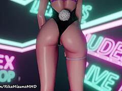 Ibuki sways seductively in a short-haired 3D dance.
