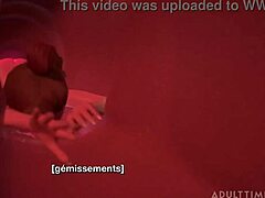 3DGspot - Tiny trans bangs giant busty trans in wild 3D cartoon action. French subtitles add extra spice.