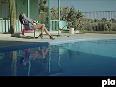 Perfect brunette Alexandra Tyler exposes nice boobs in outdoor shoot