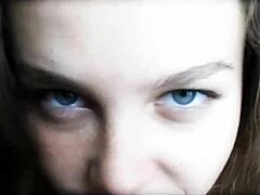 russian students in steamy home fuck and blowjob session