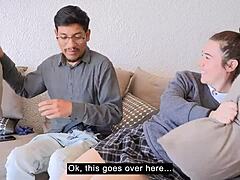 Stepfather shows stepdaughter how to pleasure a man
