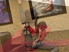 3D game of Big City Pleasures 55 with Gina's yoga play
