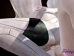 Nier automata hentai featuring a2 in intense action with multiple climaxes