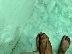 Chubby Guy Cums Hard in Bathroom Solo