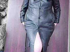 Blue dress crossdresser teases with big butt in webcam show