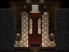 A 3D game with a group of people having sex and a cumshot