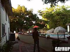 Carter woods bends over for nico coopa's big cock in doggystyle