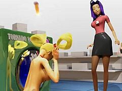 Two Busty Lesbians Try Double Dildo in Public Store Uncensored