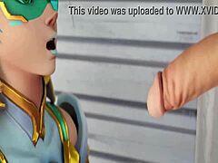 Tracer’s hot blowjob scene in Overwatch animated porn