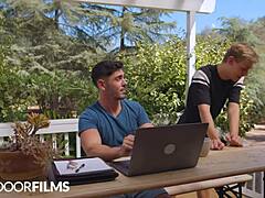 nextdoorfilms - writer with nice cock takes down bratty twink in shower