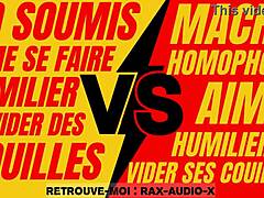 A hunky French master humiliates a weak gay subordinate