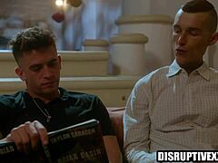 Hey, caught stepbrother's boyfriend in raw gay action