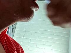 On FRIDAY, he GAGS in the toilet.