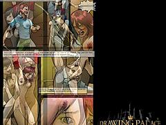 i'm seeing them babes get their pussies fucked in this cartoon, screaming so loud