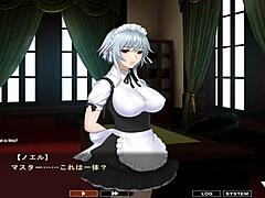 Maid San and Boin Noel 2 in Japanese game with big tits and cum in mouth.
