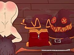 Megumin bows naked and begs the black man to fuck her 😏