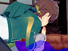 Konosuba Yaoi - Kazuma Sucks Cock with Cum in Mouth.