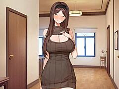 Summer Clover in harem hentai BDSM session with footjob