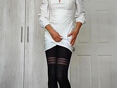 Sofia Natalia Colin Slips On Condom for Intense Finish