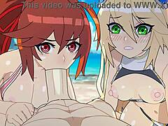 Blazblue hentai uncensored beach fucking