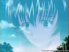 Japanese teen bondage and cowgirl action in anime film
