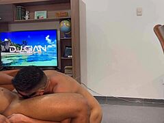 Peruvian cumbia singer throws wild anal party. teen gets bent over for hardcore gym action!