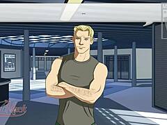 alex route part 03: student attracts muscular bodybuilder with big cock