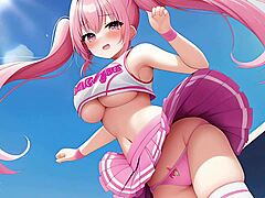 Ai anime girl in intriguing hentai scene