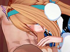 Suomi from GFL 2 entices Commander in a steamy 3D hentai adventure.