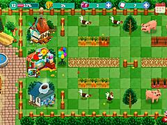 Redhead babe flashes big tits on ranch in Nutaku Booty Farm Part 10